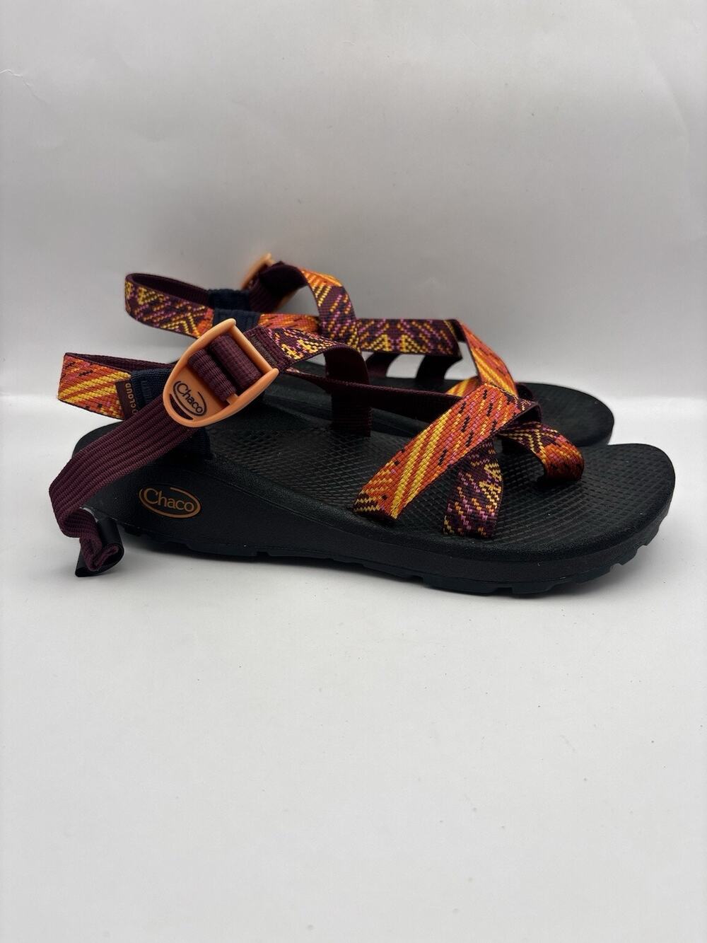 Chaco Z/ Cloud 2 Orange Sandals Women Size 9